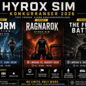 HYROX SIM-konkurranser 2026: RAGNAROK 15. august og The Final Battle 5. september