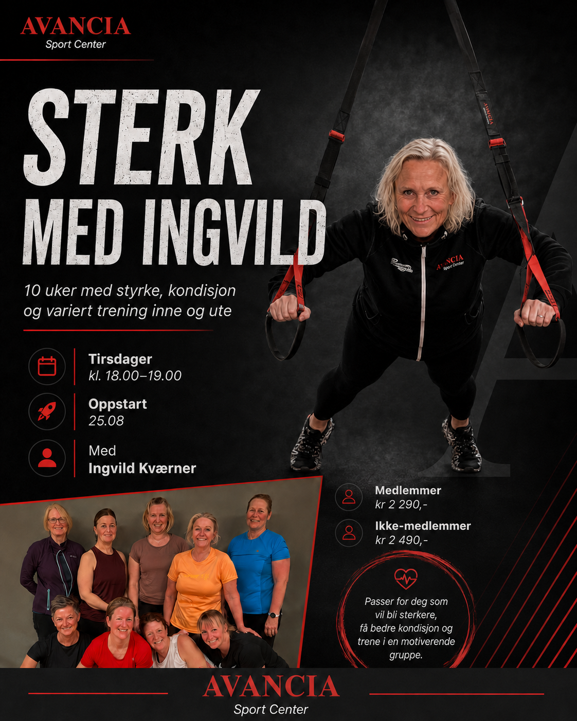 Sterk med Ingvild – 10 ukers variert trening med oppstart 25. august 2026